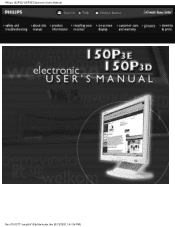 Philips 150P3D7499 User manual
