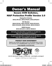 Tripp Lite B002DP1A4 Owners Manual for Secure KVM Switches NIAP Protection Profile Version 3.0 English