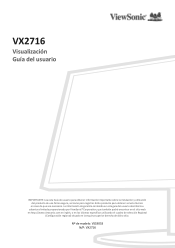 ViewSonic VX2716 User Guide Espanol
