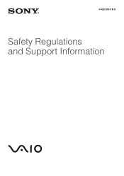 Sony SVE14117FXB Safety Guide