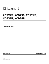 Lexmark XC9235 User Guide