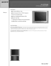 Sony KV-27FS320 Marketing Specifications
