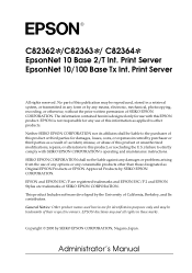 Epson C823622A Administrator's Manual
