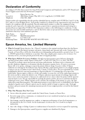 Epson WorkForce WF-4834 Notices and Warranty