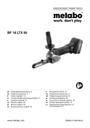 Metabo BF 18 LTX 90 Operating Instructions
