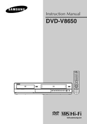 Samsung DVD-V8650 User Manual (user Manual) (ver.1.0) (English)