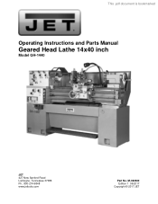 JET Tools GH-1440-1 User Manual