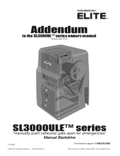 LiftMaster SL3000UL SL3000UL ADDENDUM Manual