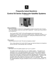 JBL Control 52 Control 50 FAQ