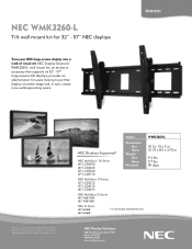 NEC LCD5220-AVT WMK3260-L accessory brochure