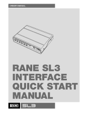 Rane SL3 SL3 Owners Manual for Serato DJ