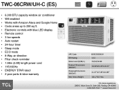 TCL TWC-06CRW TWC-06CRW/UH-C Spec Sheet