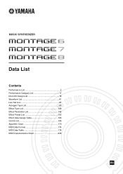 Yamaha MONTAGE6 MONTAGE6/7/8 Data List for V1.1