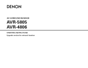 Denon AVR-5805 Firmware Update Instructions