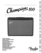 Fender Champion 100 Owners Manual