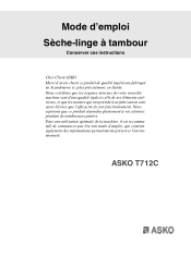 Asko T712C User manual 80 811 97 Asko T712C FR