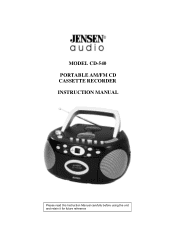 Jensen CD 540 Instruction Manual