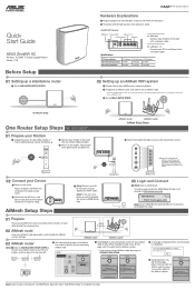 Asus ZenWiFi AC CT8 ZenWiFi CT8 1PK QSG Quick Start Guide