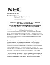 NEC MD215MG-S5 Press Release
