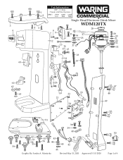 Waring WDM120TX Parts Diagram
