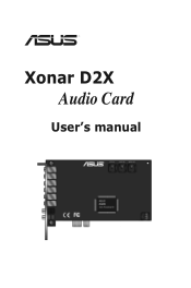 Asus XONAR D2X Xonar D2X user's manual