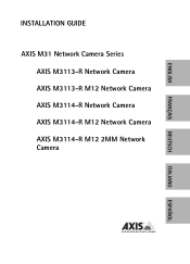 Axis Communications M3113-R M31-R Series - Installation Guide