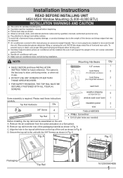 Frigidaire FGRC0844S1 Installation Instructions