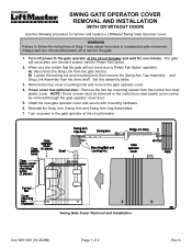 LiftMaster CSW24UL Instructions