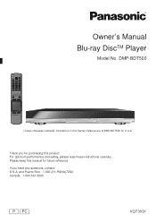 Panasonic DMP-BDT500 DMPBDT500 User Guide