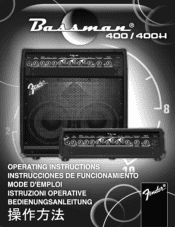 Fender Bassman 400 Owners Manual