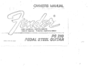 Fender Fender PS 210 Pedal Steel Guitar Owners Manual
