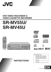 JVC SR-MV45US Instructions