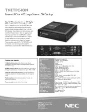 NEC P461-AVT MultiSync LCD5710-2-AV : TNETPC-ION spec brochure