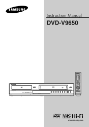 Samsung DVD-V9650 User Manual (user Manual) (ver.1.0) (English)