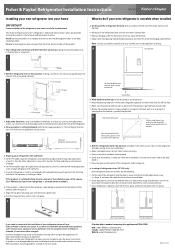 Fisher and Paykel RF175WCRUX1 Active Smart RF175 & RF195 Installation Instructions (English, French)