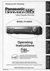 Panasonic PV8665S PV8665S User Guide