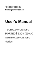 Toshiba Z30-C PT263C-0FP003 Users Manual Canada; English