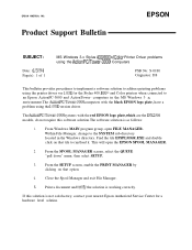 Epson ActionPC 3000 Product Support Bulletin(s)