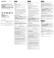 Sony SR-16A4 Operating Instructions