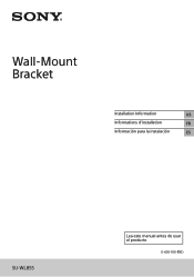 Sony XBR-65A8H Wall-Mount Bracket