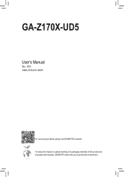 Gigabyte GA-Z170X-UD5 User Manual