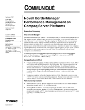 HP ProLiant 6500 Communique - Novell BorderManager Performance on Compaq Server Platforms