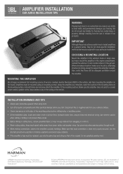 JBL MS-2 Pocket DSP Installation Guide English