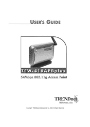 TRENDnet TEW-410APBplus User's Guide