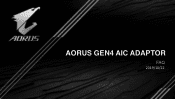 Gigabyte AORUS Gen4 AIC Adaptor FAQ