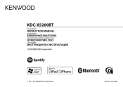 Kenwood KDC-X5200BT Instruction Manual
