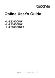 Brother International HL-L8260CDW Online Users Guide HTML