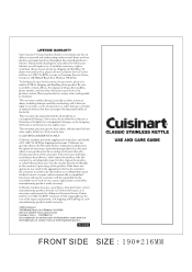 Cuisinart CTK-SS17N User Manual