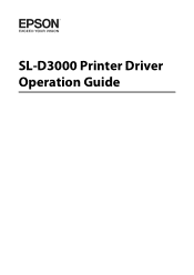 Epson SureLab D3000 - Double Roll User Manual