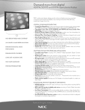 NEC PX-61XM4A 42XM4/50XM5/61XM4 spec sheet